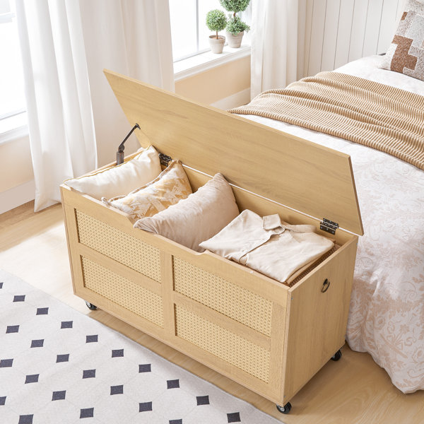 Bay Isle Home??? Befort Manufactured Wood Blanket Storage Bench with ...